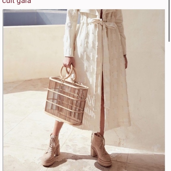 Cult Gaia Cream Suede Bratz Lug Soled Platform Ankle Boots, size 7 - Picture 4 of 11